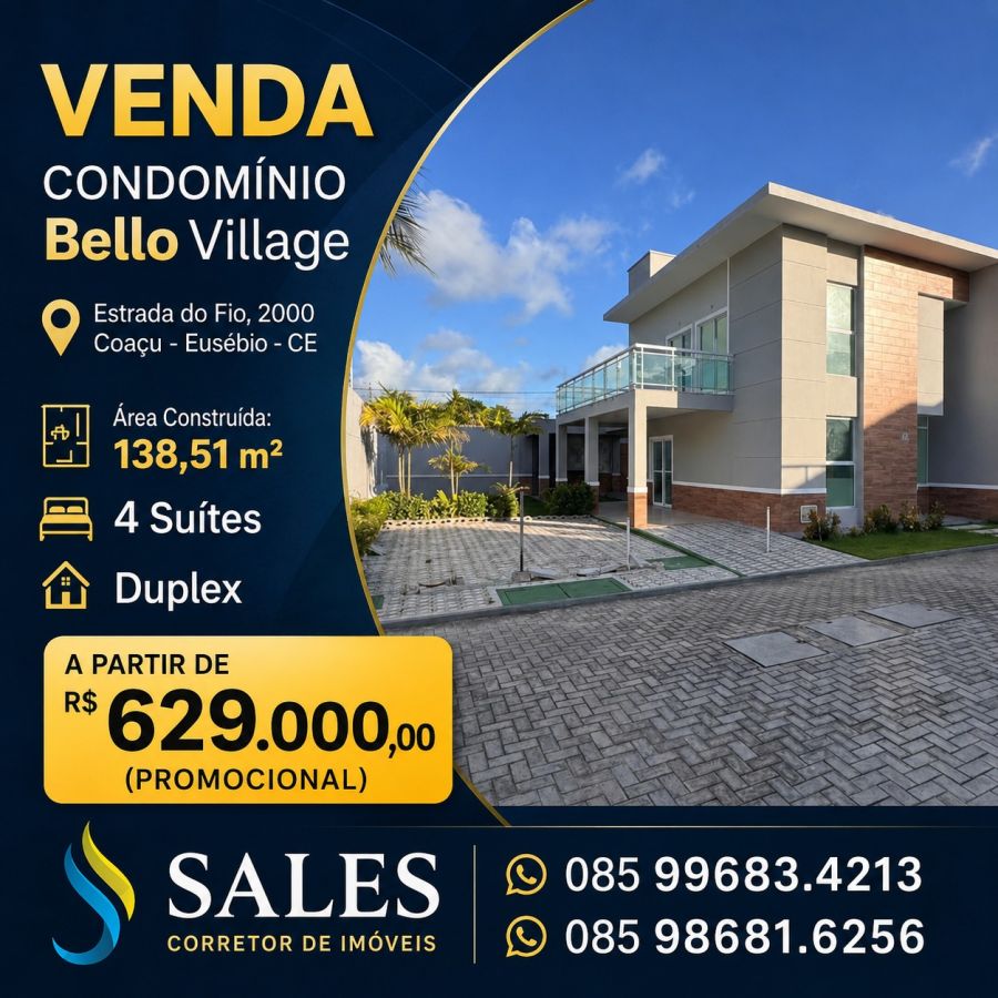 Casa em Condom�nio - Venda - Coa�u - Eusebio - CE