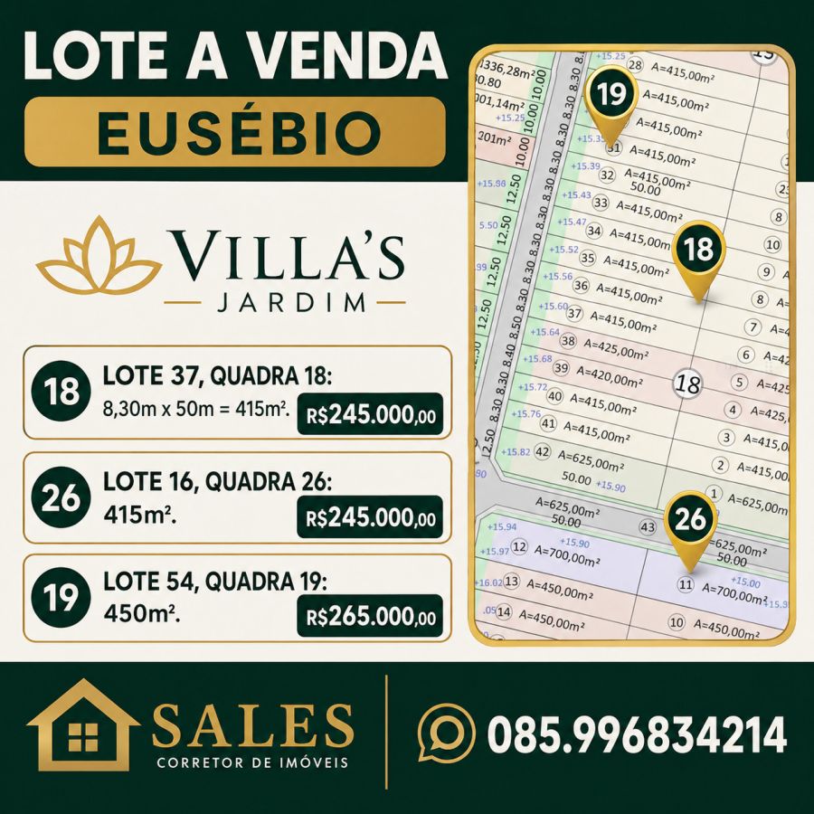 Lote - Venda - Jacund� - Aquiraz - CE