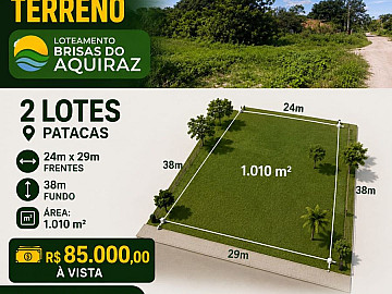 2 Lotes a Venda em Patacas - Aquiraz