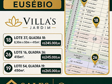 Lotes a Venda Villa Jardim - Eus�bio / Aquiraz